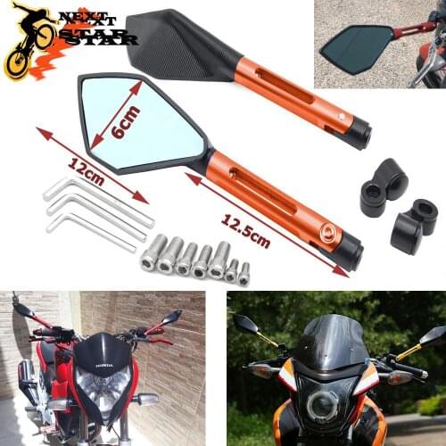 CNC Universal Motorcycle Rearview Mirror Side Mirrors Rear View For Yamaha YZF YZ-F 125 250 350 450 505 R1 R6 FZ1 FZ6N MT07 MT09