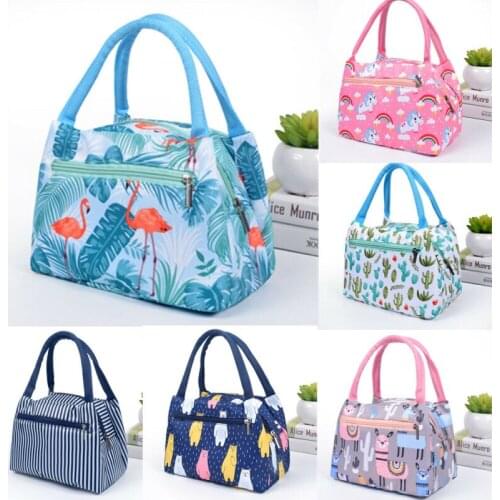 Insulated Lunch Box Bag Water-proof Thermal Picnic Dinner Storage Bags Women Ladies Girls Kids Tote Cooler Warmer 8 Colors