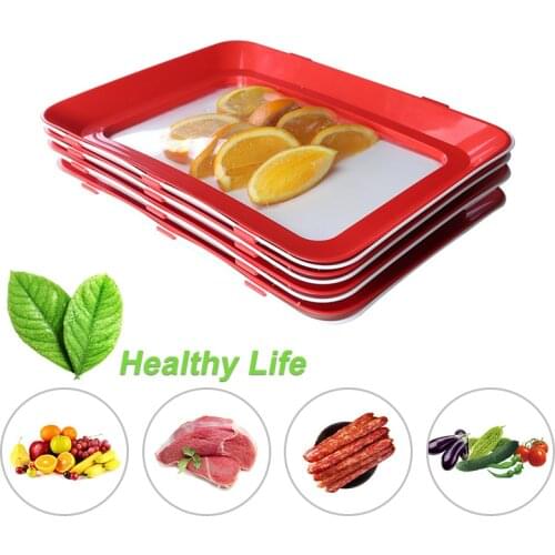Creative Food Preservation 4Pcs Tray Food Fresh Keeping Fresh Spacer Organizer Food Preservate Refrigerator Food Storage