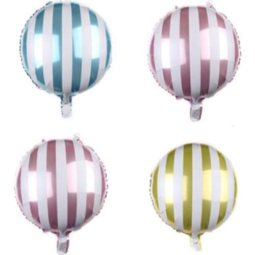 5 pcs 18-Inch Round Color Balloon Balloons Candy Aluminum Foli Balloon Birthday Party Activities Decoration Supplies Wholesale