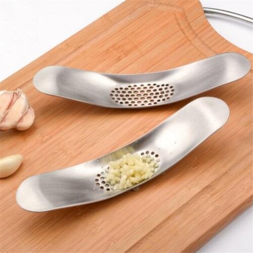 Kitchen Gadgets Stainless Steel Garlic Press Crusher Cooking Tools Manual Garlic Mincer Chopping Vegetable Kitchen Accessories