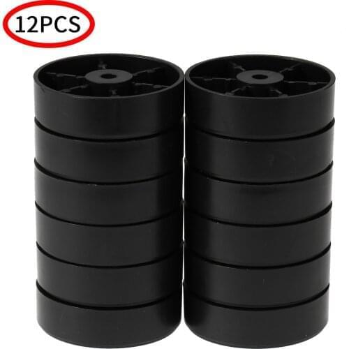 12Pcs Plastic Round Speaker Stand Feets Pad Moisture Protection Pads Subwoofer Amplifier Stand Shock Absorbers Suspension Pads