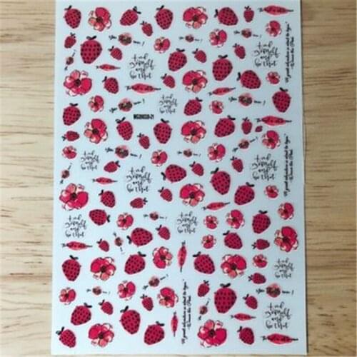 Diy Japanese Style Nail Stickers Fruits & Flowers Light Traceless Dry Nail Decals Nail Decoration Nail Art Beauty Care Women