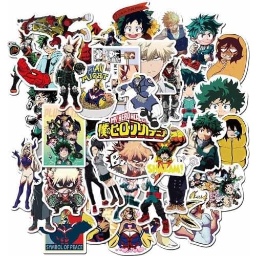 10/50/100PCS Japan Anime My Hero Academia Graffiti Stickers Phone Skateboard Luggage Waterproof Non-repetitive Mobile