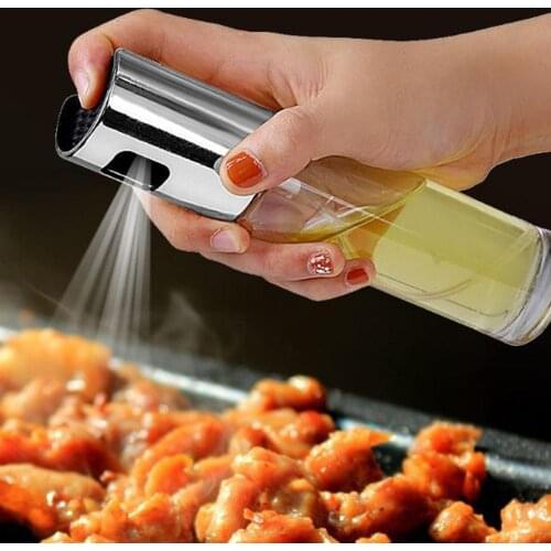 Olive Oil Vinegar Sprayer Oil Spray Bottle Pump Glass Oil Pot Leak-proof Drops Oil Dispenser Seasoning BBQ Kitchen Cooking Tool