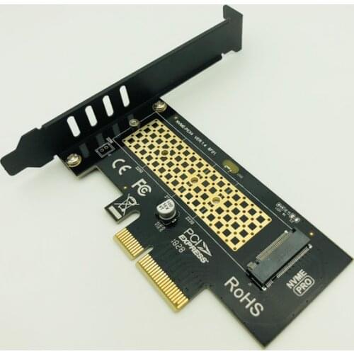 M.2 NVMe SSD NGFF to PCI-E X4 Adapter PCIE to M2 Adapter Raiser M Key Interface Card Support PCI Express 3.0 x4 2230-2280 M2 SSD