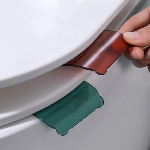 Toilet Seat Lifter Self-adhesive Water-proof Plastic Lightweight Seat Handle Lid for Home