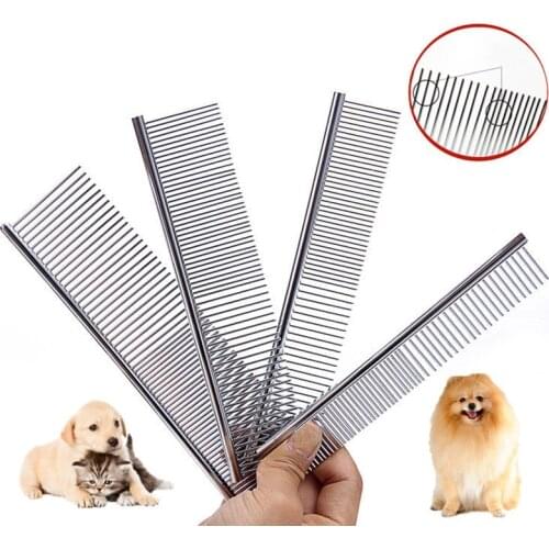 Professional Dog Grooming Comb Cat Tapered Stainless Steel Needle Pet Knotting Grooming Grooming Supplies