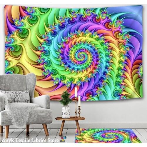 Psychedelic India Mandala Tapestry Wall Hanging Boho Decor Wall Cloth Tapestries Hippie Tapestry Mandala Wall Carpet