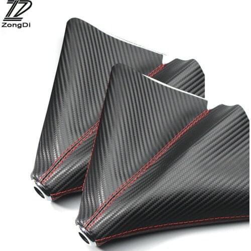 ZD 1X Gear Lever dust-proof cover Carbon fiber leather For Skoda rapid fabia Honda civic accord Peugeot 206 307 407 accessories