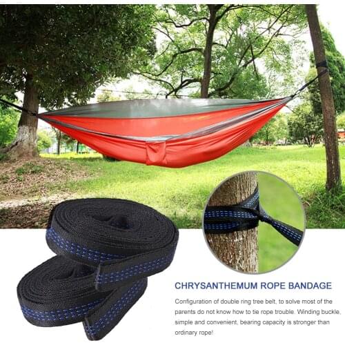 2 Pcs/Set Hammock Straps Special Reinforced Polyester Straps 5 Ring High Load-Bearing Barbed Black Outdoor Hammock straps