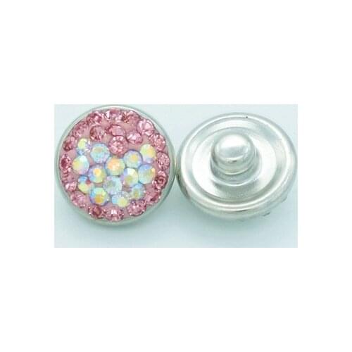 Handmade high Quality 12MM heart rhinestone snap buttons knob=4.5mm for DIY bracelets charm jewelry Snap Bracelets KZ9048