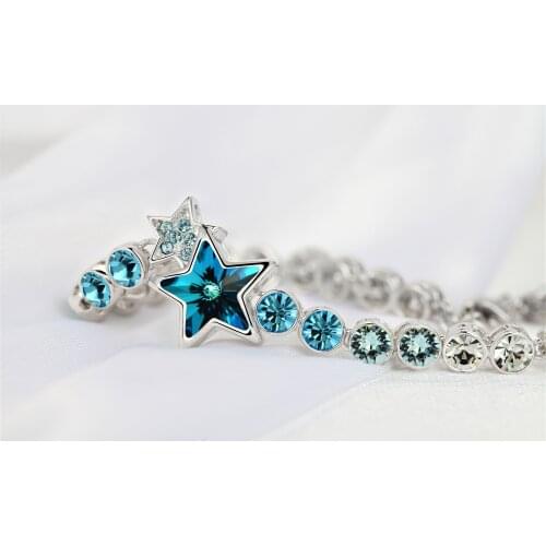 Valentines Day Special Black Swarovski Bracelet Crystal Gift Women 2021