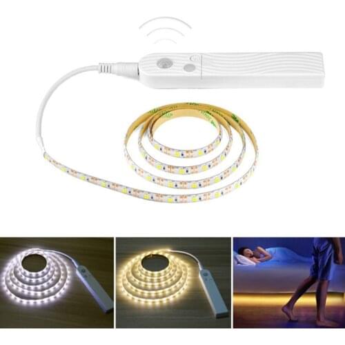 DC 5V Motion Sensor LED Kitchen Lighting Cupboard Closet Bed Room PIR Sensor Detector Light Strip Lamp Night Light 1M/2M/3M