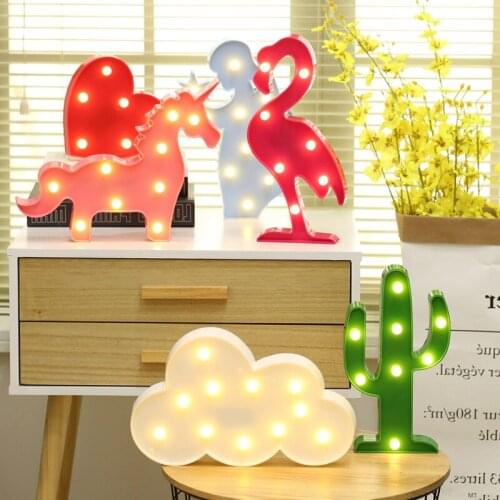 LIGINWAAT LED Night Light Flamingo Unicorn Pineapple Star Luminary Wall Lamp Decorations Lighting Gifts For Holiday Birthday