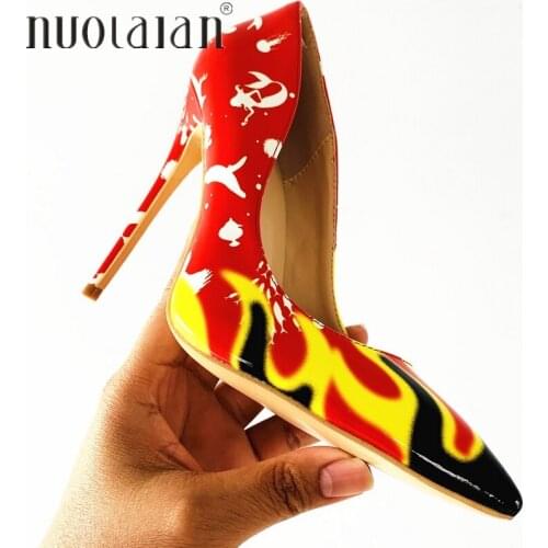 8 10 12CM women pumps patent leather high heel pumps shoes for women sexy pointed toe high heels party wedding shoes woman