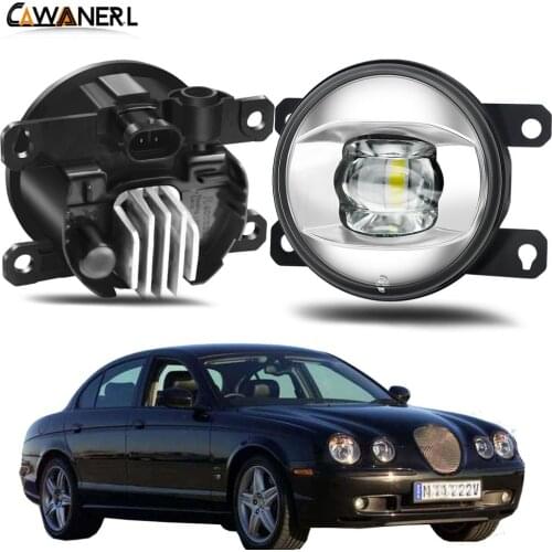 Fog Light Assembly H11 Car Front Bumper LED Lens Fog Lamp DRL 30W 8000LM 12V Styling For Jaguar S-Type (CCX) Saloon 1999-2007
