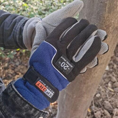 Winter Warm Fleece Gloves Waterproof Full Finger Touchscreen Cycling Gloves for Outdoor Sports Camping SAL99