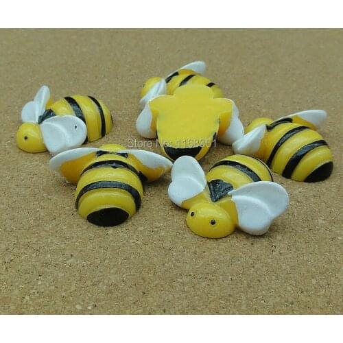 1pcs/lot resin solid kawaii bee cartoon 26mm fairy garden gnome moss terrarium decor crafts bonsai home DIY A115-2