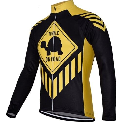 2019h tortoise men winter fleece wool & no fleece long sleeve bike wear black bicycle clothing