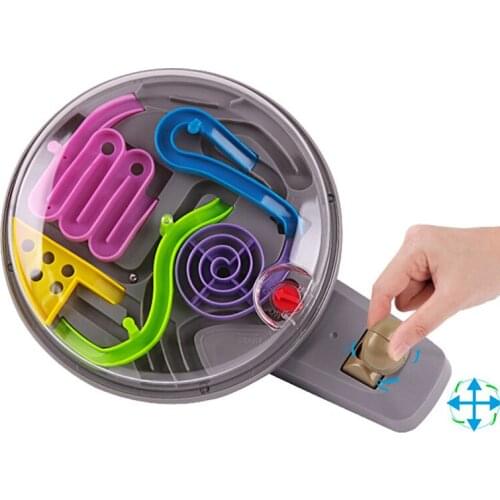 3D Puzzle Maze Ball Intellect Magic Ball Spherical Balance Game Educational Handle Labyrinth Toys for Kids Children