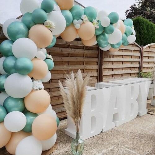 87Pcs Macaron White Apricot DIY Balloons Set Arch Kit Latex Garland Baloon Party Backdrop Decors Bridal Birthday Baptism Globos