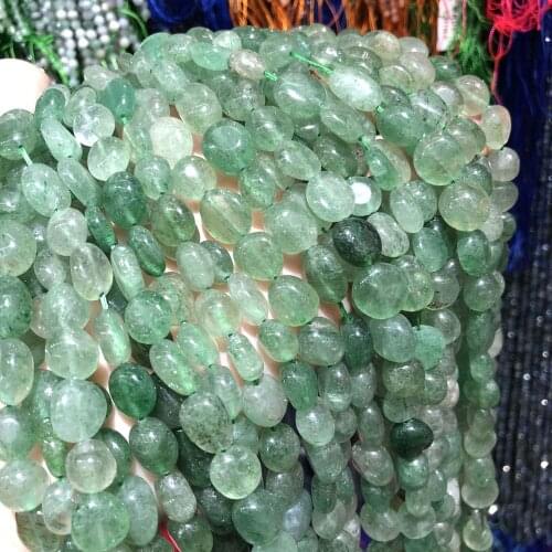 Natural Green Strawberry Quartzs Beads Irregular Shape Crystal Bead Natural Stone Beads For Jewelry Making DIY Necklace Bracelet