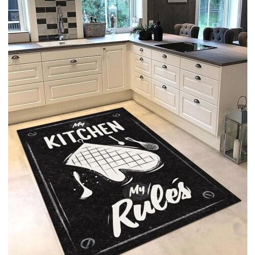 Black white gloves kitchenware patterned kitchen rug modern carpet rug personalized gift free shipping kitchenware black runner