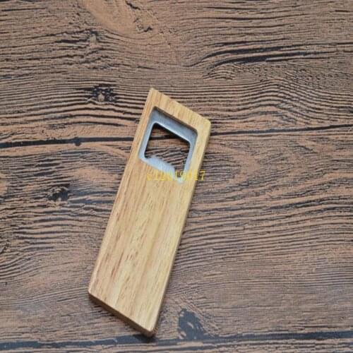 500pcs Wood Beer Bottle Opener Wooden Handle Corkscrew Stainless Steel Square Openers Bar Kitchen Accessories Party Gift#232