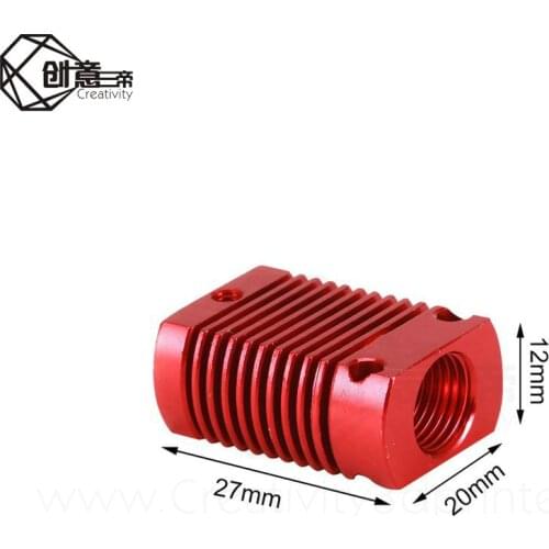 Creativity 2PCS 3D Printer Parts CR-10 Heat Sink Hot End Radiator Long Distance for 1.75mm 3.0mm Filament