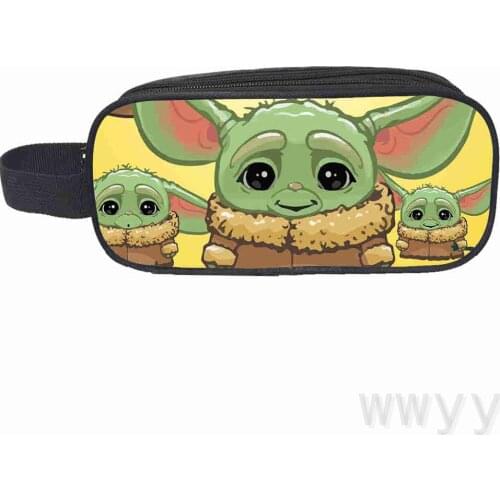 The baby Yoda Mandalorian Boys Girls Cartoon Pencil Case Bag School Pouches Children Student Pen Bag Gifts Cosmetic bag