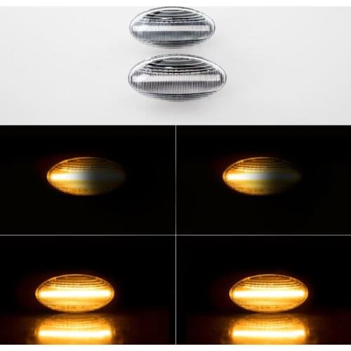 Dynamic LED Side Marker Light Repeater Lamp For Peugeot 206 207 307 407 Partner Citroen Expert Berlingo Xsara Elysee Jumpy C3 C5