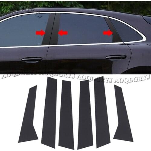 For Porsche Macan 2014-2019 Glossy Black Car Window Moulding B.C Pillar Trim Cover Car modification Auto parts