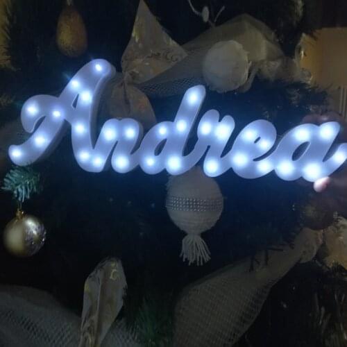 Home Decoration DIY Letter Symbol Sign Heart Plastic LED Lights Desk Decor Letters Ornament for Wedding