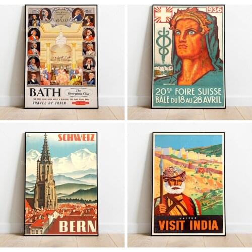 Bern Travel Poster| Vintage Travel Print| Switzerland Wall Art Print| Canvas Print Wall Decor| Poster Print