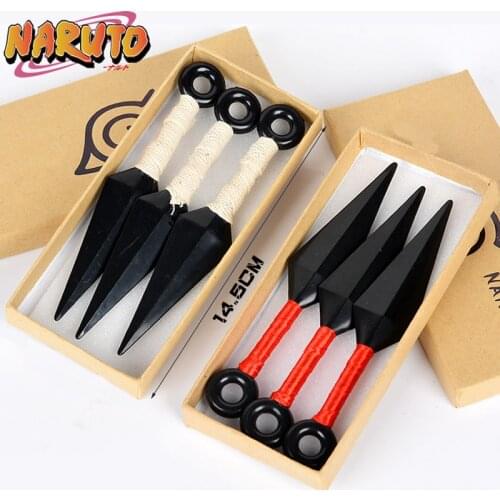 Anime Naruto Weapon Kunai Toy NARUTO Figure Kakashi Uzumaki Cosplay Prop Throwing Knives Model Collection Kid Accessories Gift