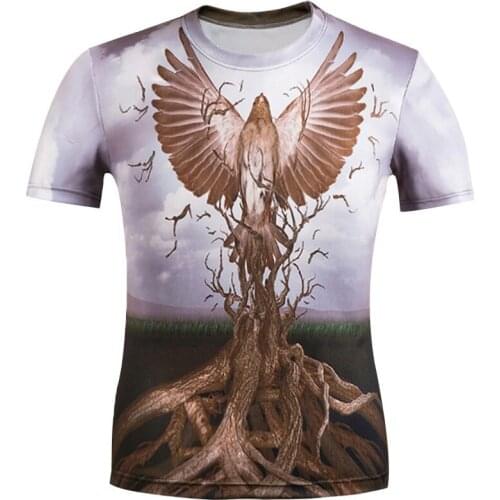 Summer Funny Fashion Eagle Printed 3d T Shirts Men Women T-shirt Short Sleeve 3D T-shirts Tee Shirt Sweatshirt Clothes Plus Size