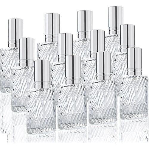 H&D 12pcs Refillable Glass Atomizer Spray Bottles with Funnels Pipettes Dispenser for Perfume,Fragrance,Lotion,Essential Oil