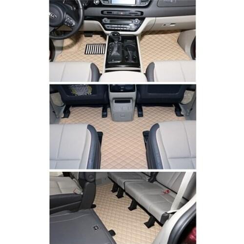 Good! Custom special car floor mats + trunk mat for KIA Carnival 7 8 seats 2019 waterproof car carpets for Carnival 2018-2015