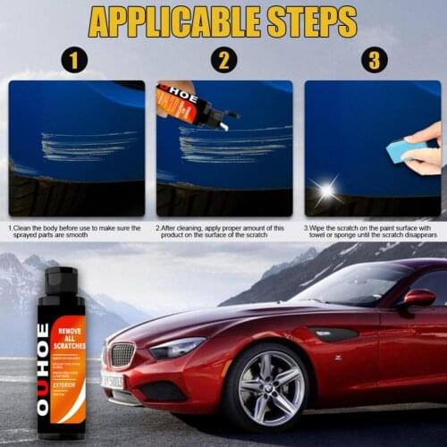30/100ml Car Repair Care Tools Waterproof Car Scratch Repair Remover Brighten Gloss with Cleaning Sponge Care Maintenance Remove