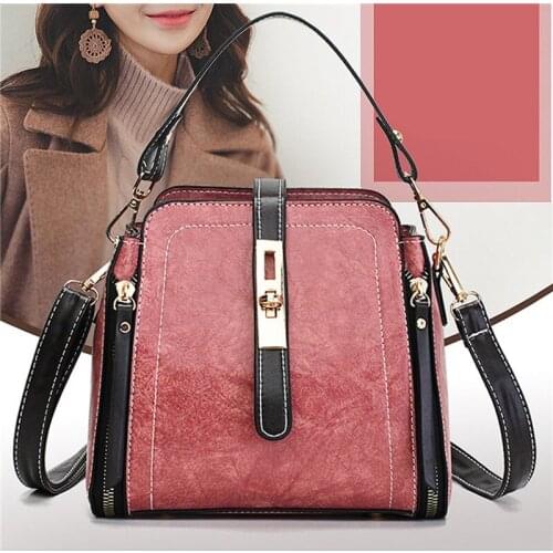 Red Brown retro Chinese style shoulder bag Female Tote Party Crossbody Bag Fashion Top-handle Bags For Women