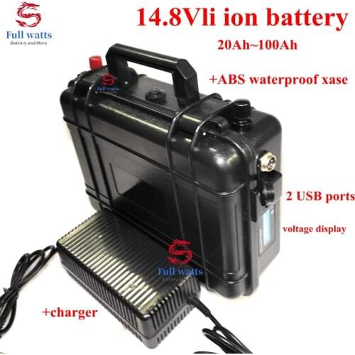 15V 14.8V 100Ah 80Ah 90Ah 70Ah 60Ah 50Ah 30Ah li ion battery no 12v 80Ah 100Ah for fish boat golf trolly lamp light +charger