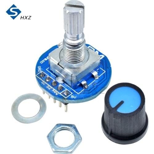 EC11 Rotary Encoder Module For Arduino Brick Sensor Development Round Audio Rotating Potentiometer Knob Band Cap