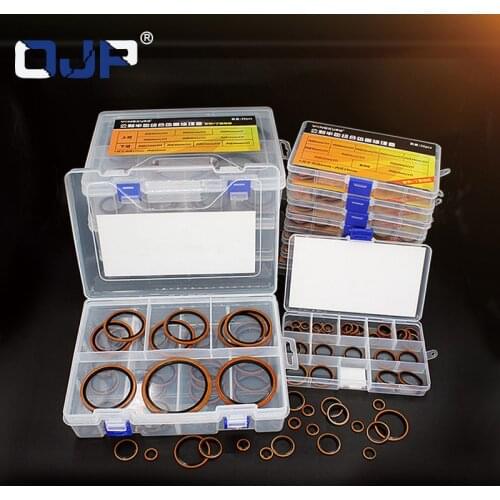 Washer Seal M6/M8/M10/M12/M14/M16/M18/M20~M60 Bonded Washer Metal Rubber Oil Drain Plug Gasket Sealing O Ring Assortment Set Kit