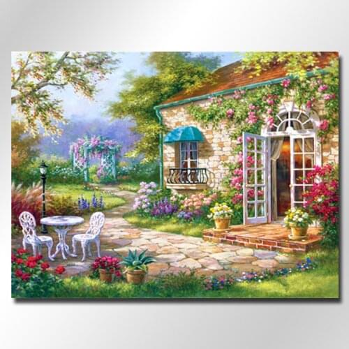 Full Square Diamond Painting Cross Stitch 5d DIY Diamond Embroidery Scenery Needlework Rhinestone Mosaic Home Decor
