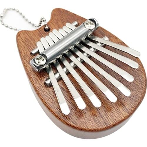 8 Keys Mini Wood Chinchilla Kalimba Portable African Thumb Piano Solid Instrument Wood Musical Toy Gift For Children