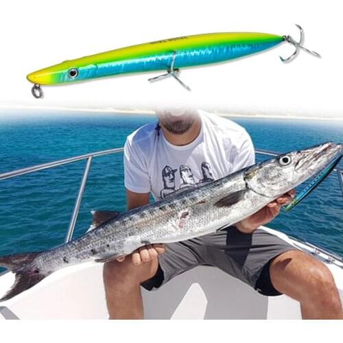 Hunthouse Espetron Barracuda Surface Pencil Fishing Lure Long Casting Floating Stickbait 180mm 30g 200mm 40g Seabass Bluefish