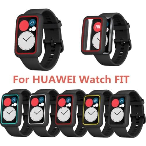 Smart Watch Frame Cover TPU Bumper For Huawei Watch Fit Shockproof Anti-scratch Watch Protective Case Smartwatch Accessories