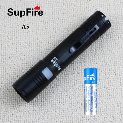 Supfire A5 LED Mini Flashlight USB Rechargeable 18650 Battery Camping Lantern Fishing Lantern Portable Lantern