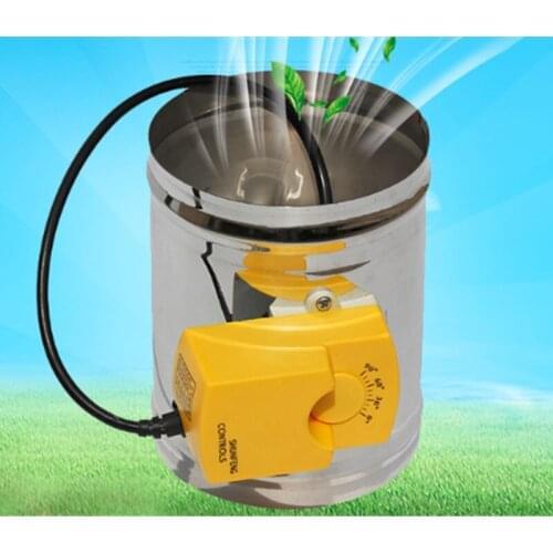 HVAC stainless steel damper electric adjustable air valve motorized check valve for ventilation with three position 100mm 220V